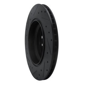 Lexus LS460 Brake Rotor (1) - Right Rear - R1 Concepts - Drilled & Slotted - Black - `07-`17 Lexus LS460 Brake Rotor (1) - Right Rear - R1 Concepts - Drilled & Slotted - Black - `07-`17